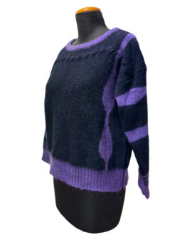 MAGLIONE IN LANA MOHAIR – Antracite, Blu, Rosso